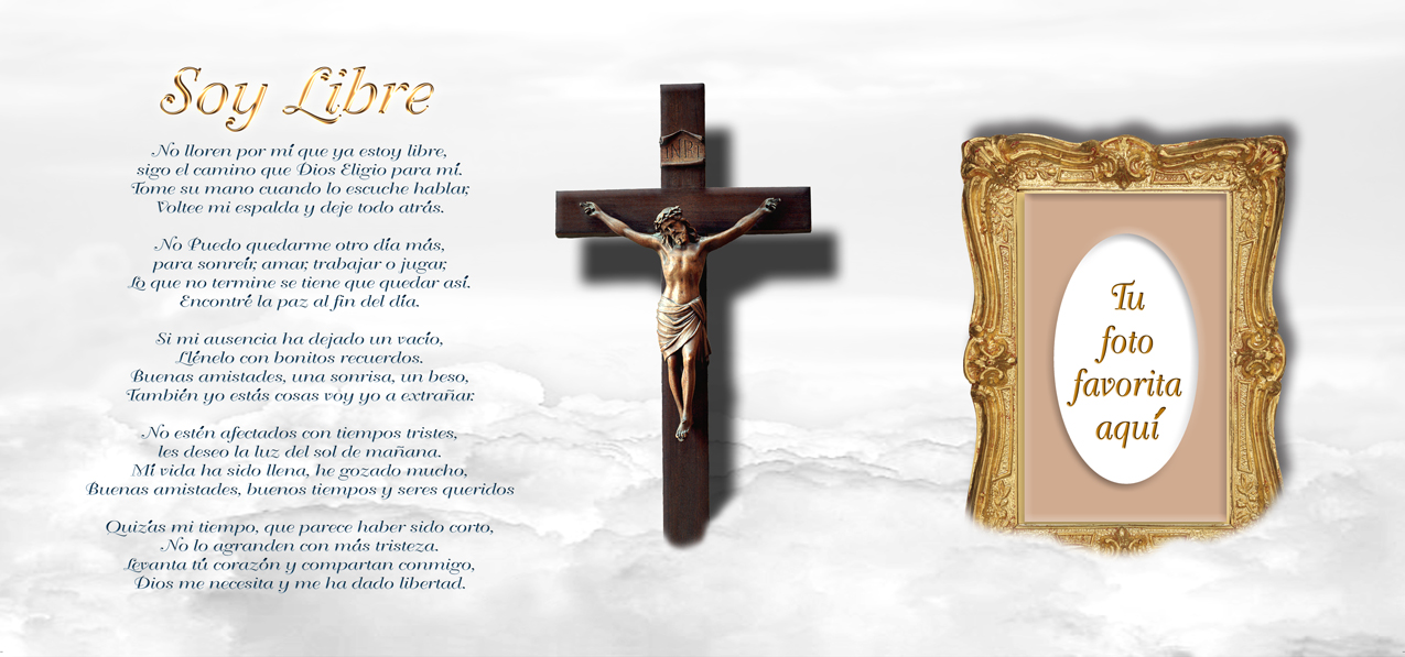 Soy Libre White Clouds (With Verse-Crucifix)